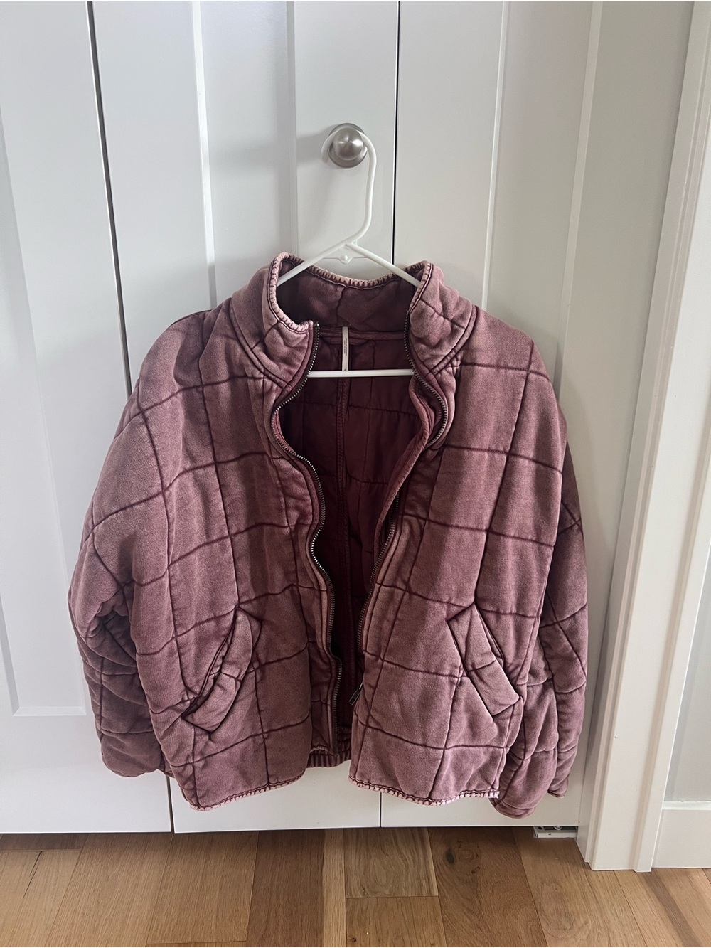 Free People Quilted Mauve Pink Jacket